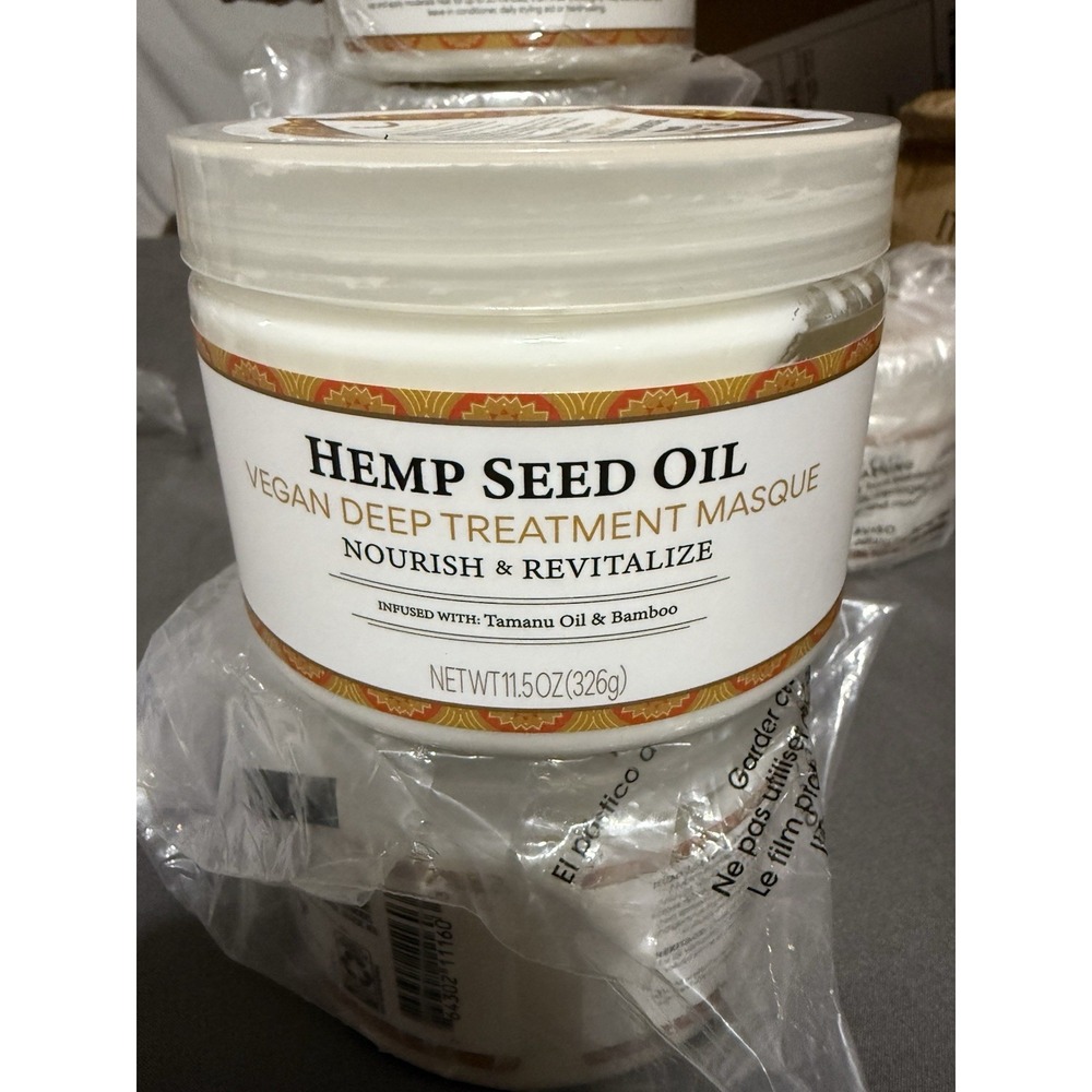 Lot of 3 Nubian Heritage Hemp Seed Oil Hair Mask 11.5oz Deep Treatment